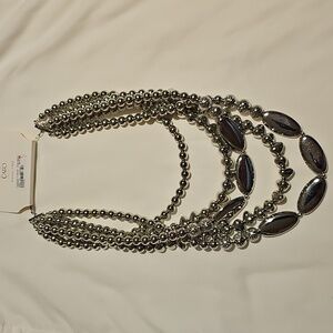 Cato Silver Tone Multi-Strand Necklace New